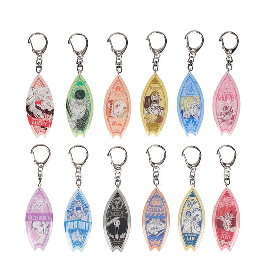 One Piece Surfboard-style Acrylic Keychain