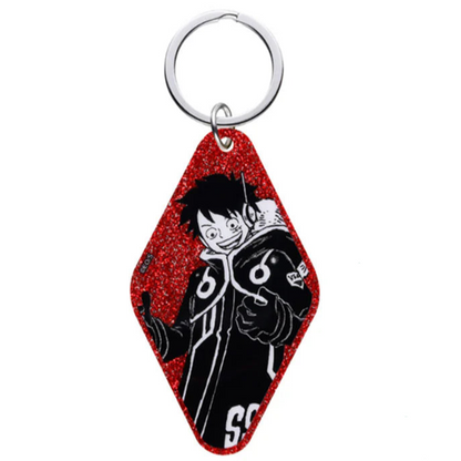 One Piece Glitter Keychain Collection - EGG HEAD