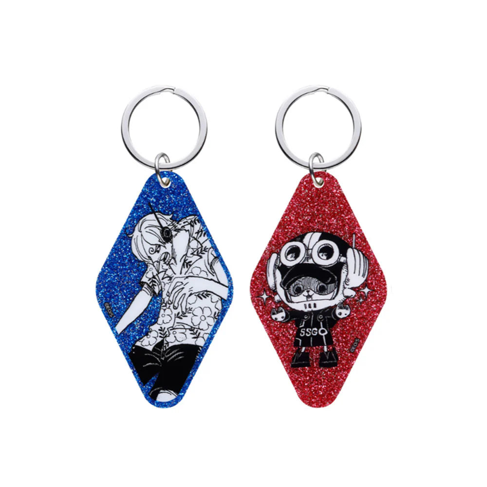 One Piece Glitter Keychain Collection - EGG HEAD