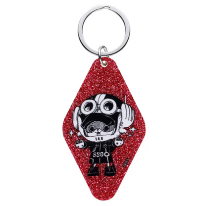 One Piece Glitter Keychain Collection - EGG HEAD