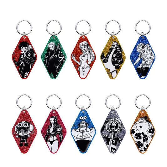 One Piece Glitter Keychain Collection - EGG HEAD