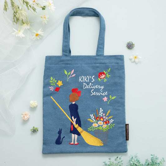 Denim Embroidery Series Vertical Tote Bag | Kiki's Delivery Service