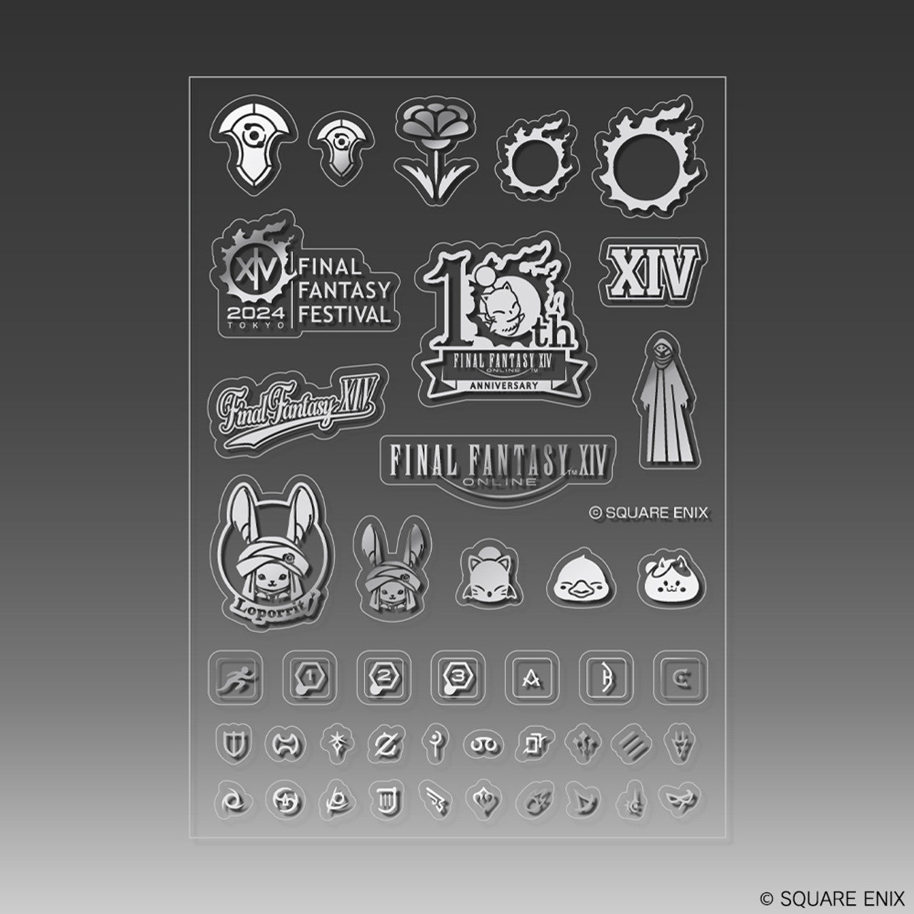 FINAL FANTASY XIV Metallic Sticker Sheet