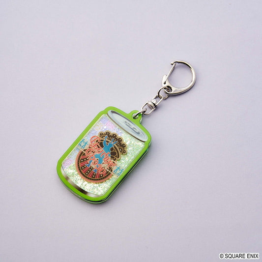 Final Fantasy XIV Energy Drink-Shaped Glitter Keychain <Dancing Green>