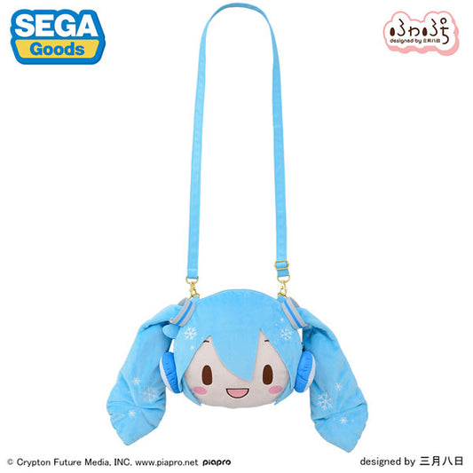 Snow Miku Fuwa Puchi Face Shoulder Bag (M) | Hatsune Miku