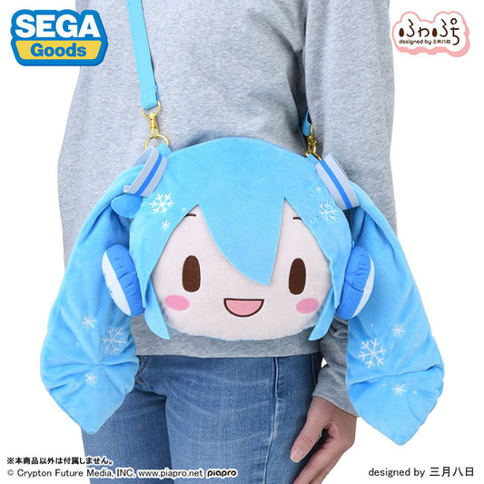 Snow Miku Fuwa Puchi Face Shoulder Bag (M) | Hatsune Miku