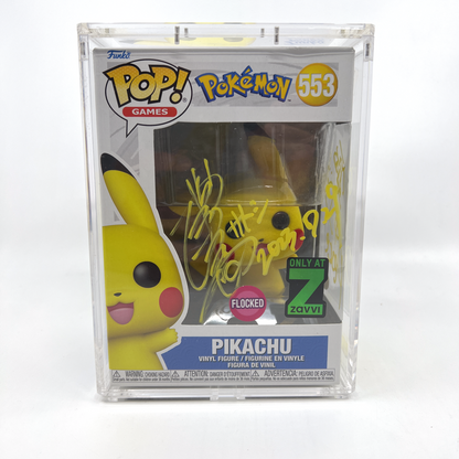 Pikachu Signed by Ashe Japanese Voice Actor With Quote - Rica Matsumoto - V3