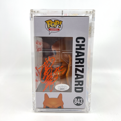 Charizard Double Signed by Ashe Japanese/English Voice Actor - Rica Matsumoto/Veronica Taylor