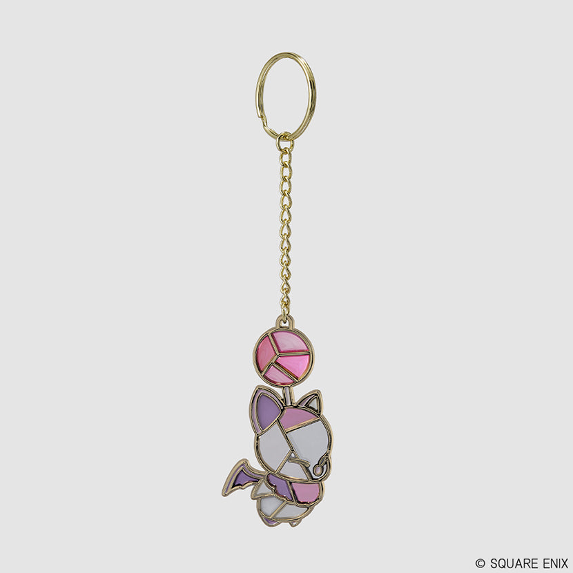 Final Fantasy XIV Stained Glass Style Keychain <Moogle>