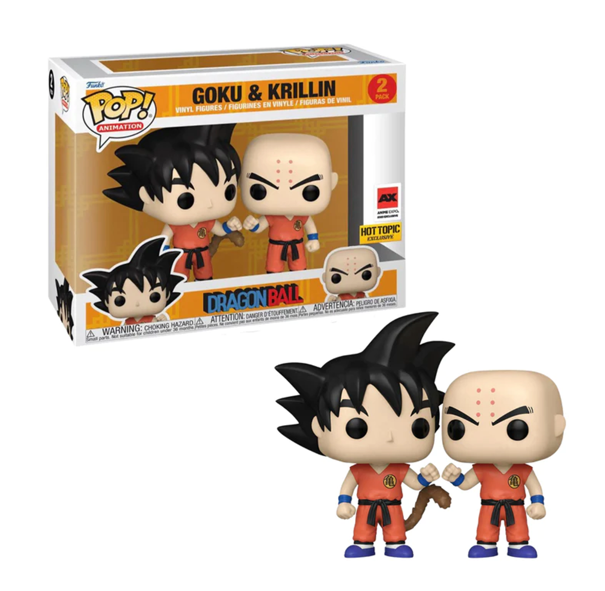 Goku & Krillin Anime Expo Hot Topic Exclusive Funko