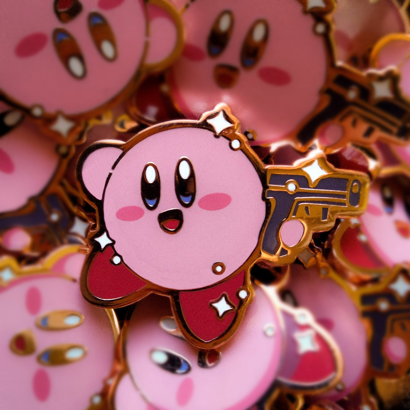 Cute Kirby Gun Pin