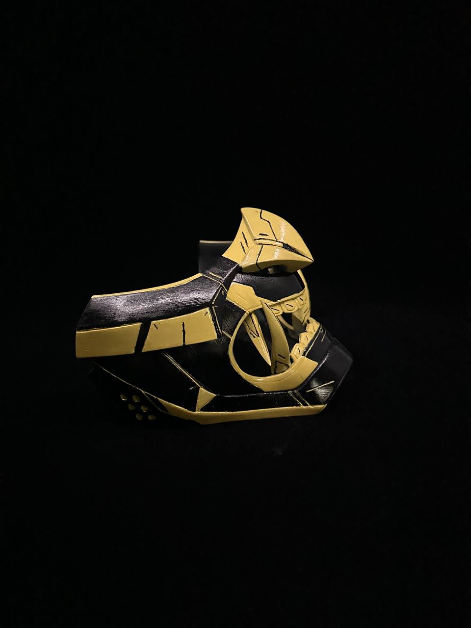 Cyber Oni mask yellow and Black