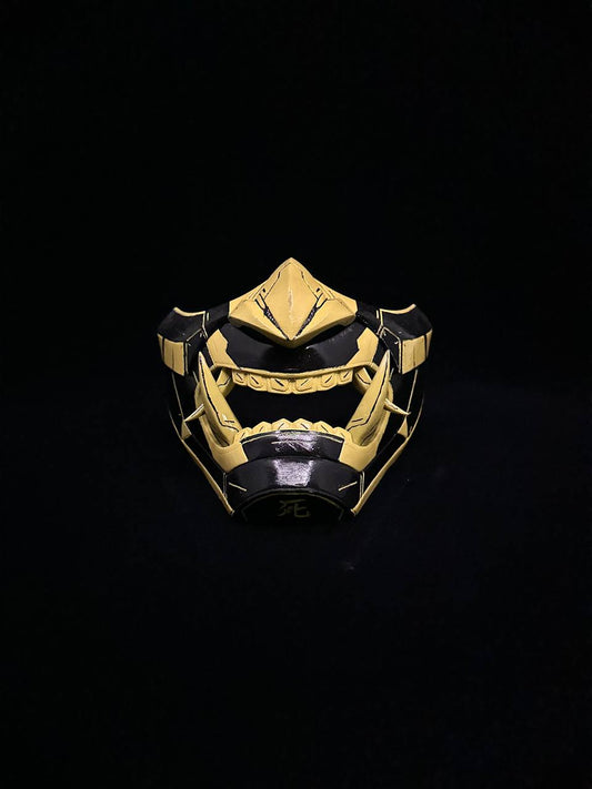 Cyber Oni mask yellow and Black