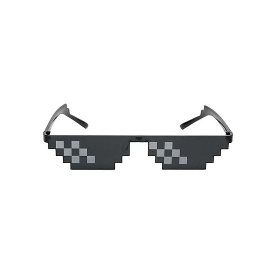 Black Mosaic Pixel Sunglasses