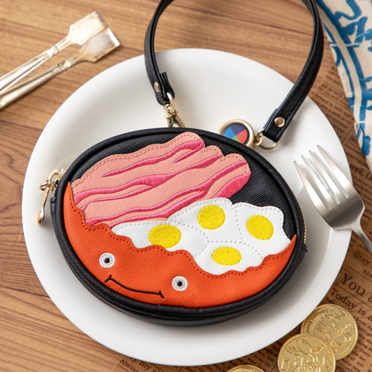 Howl's Moving Castle | Coin Card Case with Reel Calcifer and Bacon Egg