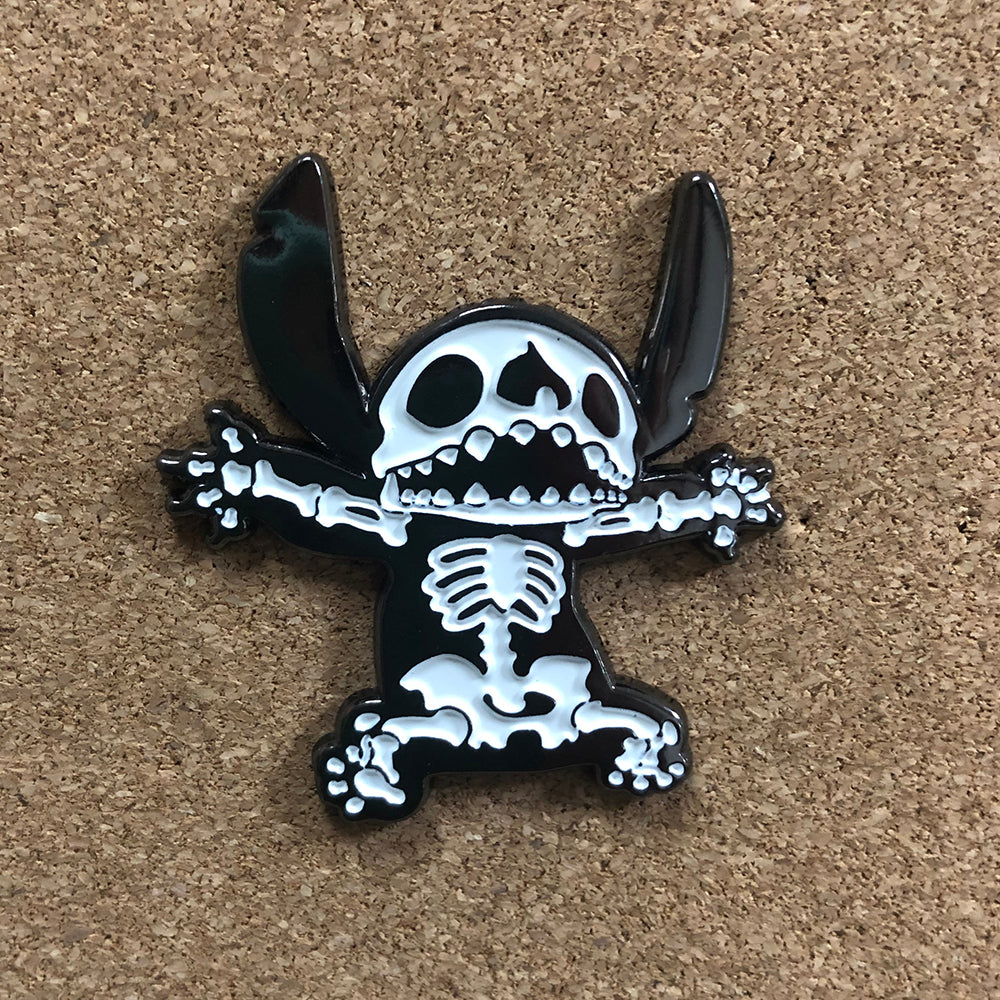 stitch skeleton Pin